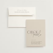"Layered" - Wedding Invitations in Natural by Kelly Schmidt - Invitation with Envelope