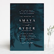 "AMAYA" - Wedding Invitations in Deep Sea by Melanie Kosuge - Front