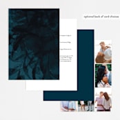 "AMAYA" - Wedding Invitations in Deep Sea by Melanie Kosuge - Back of Card Options