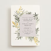 "mimosa" - Wedding Invitations in Dandelion by Everett Paper Goods - Front