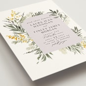 "mimosa" - Wedding Invitations in Dandelion by Everett Paper Goods - Detail