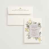 "mimosa" - Wedding Invitations in Dandelion by Everett Paper Goods - Invitation with Envelope