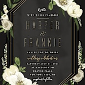 "jewel" - Wedding Invitations in Onyx by Susan Moyal - Close-Up
