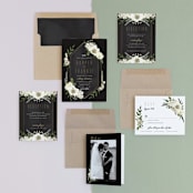 "jewel" - Wedding Invitations in Onyx by Susan Moyal - Invitation Suite