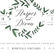"Floral Wreath" - Wedding Invitations in Fresh by Kelly Schmidt - Close-Up