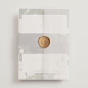 "Rose Garden" - Wedding Invitations in Porcelain by Susan Moyal - Assembled with Vellum Wrap and Wax Seal