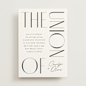 "Bold Union" - Wedding Invitations in Cloud by Everett Paper Goods - Front