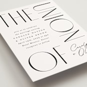"Bold Union" - Wedding Invitations in Cloud by Everett Paper Goods - Close-Up