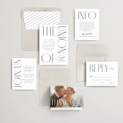 "Bold Union" - Wedding Invitations in Cloud by Everett Paper Goods - Invitation Suite