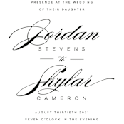 "Waltz" - Wedding Invitations in Tuxedo by Lori Wemple - Close-Up