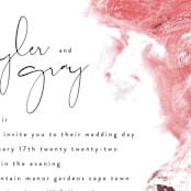 "living coral" - Wedding Invitations in Coral by Phrosné Barwood - Close-Up