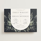 "Vintage Botanicals" - Wedding Invitations in Sage by GeekInk Design - Front