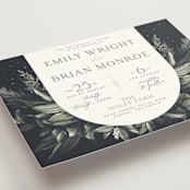 "Vintage Botanicals" - Wedding Invitations in Sage by GeekInk Design - Detail