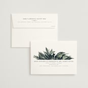 "Vintage Botanicals" - Wedding Invitations in Sage by GeekInk Design - FREE Recipient Addressing