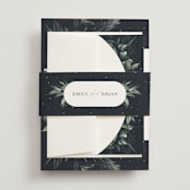 "Vintage Botanicals" - Wedding Invitations in Sage by GeekInk Design - Assembled with Belly Band