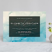 "Ombio" - Wedding Invitations in Aqua by GeekInk Design - Front