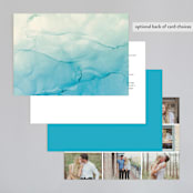 "Ombio" - Wedding Invitations in Aqua by GeekInk Design - Back of Card