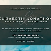 "Ombio" - Wedding Invitations in Aqua by GeekInk Design - Close-Up