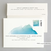 "Ombio" - Wedding Invitations in Aqua by GeekInk Design - FREE Recipient Addressing