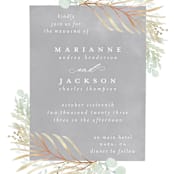 "In The Fall" - Wedding Invitations in Slate by Ashlee Townsend - Close-Up