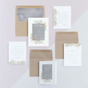 "In The Fall" - Wedding Invitations in Slate by Ashlee Townsend - Invitation Suite