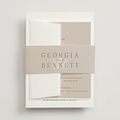 "City Center" - Wedding Invitations in Cotton by Erin L. Wilson - Assembled with Belly Band