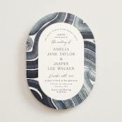 "Painted Trails" - Wedding Invitations in Navy by Alethea and Ruth - Front