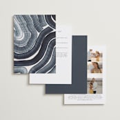 "Painted Trails" - Wedding Invitations in Navy by Alethea and Ruth - Back of Card Options