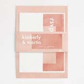"Contemporary" - Wedding Invitations in Peony by Liz Conley - Assembled