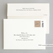 "Wedding Stamp" - Wedding Invitations in Kraft by Hudson meet Rose - FREE Recipient Addressing