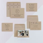 "Wedding Stamp" - Wedding Invitations in Kraft by Hudson meet Rose - Invitation Suite