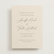 "Love Story" - Wedding Invitations in Mocha by Jennifer Postorino - Front