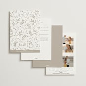 "Love Story" - Wedding Invitations in Mocha by Jennifer Postorino - Back of Card Options