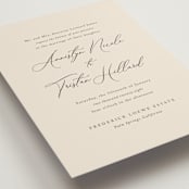 "Love Story" - Wedding Invitations in Mocha by Jennifer Postorino - Detail