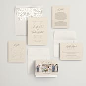 "Love Story" - Wedding Invitations in Mocha by Jennifer Postorino - Invitation Suite