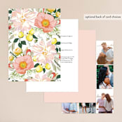 "Spring Blooms" - Wedding Invitations in Blush by Susan Moyal - Back of Card