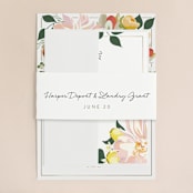 "Spring Blooms" - Wedding Invitations in Blush by Susan Moyal - Assembled