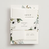"Inverness" - Wedding Invitations in Pistachio by Nicole Whiddon - Assembled with Belly Band