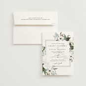 "Inverness" - Wedding Invitations in Pistachio by Nicole Whiddon - Invitation with Envelope