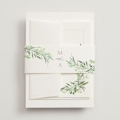 "I do" - Wedding Invitations in Fern by Creo Study - Assembled with Belly Band