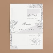 "Loving" - Wedding Invitations in Cloudy by Paper Raven Co. - Assembled