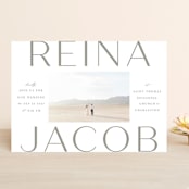 "Frame" - Wedding Invitations in Granite by Lori Wemple - Front