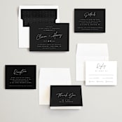 "Gotham" - Wedding Invitations in Ink by Ana Sharpe - Invitation Suite