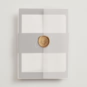 "Gotham" - Wedding Invitations in Ink by Ana Sharpe - Vellum Wrap with Wax Seal