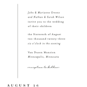 "Aligned" - Wedding Invitations in Pearl by Michelle Taylor - Close-Up