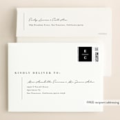 "Aligned" - Wedding Invitations in Pearl by Michelle Taylor - FREE Recipient Addressing