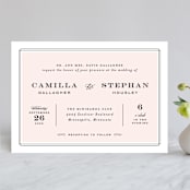 "Simply Framed" - Wedding Invitations in Blush by Maddy Hague - Front