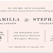 "Simply Framed" - Wedding Invitations in Blush by Maddy Hague - Close-Up