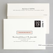 "Simply Framed" - Wedding Invitations in Blush by Maddy Hague - FREE Recipient Addressing