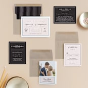 "Simply Framed" - Wedding Invitations in Blush by Maddy Hague - Invitation Suite